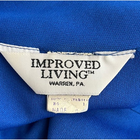 Vintage Improved Living XL Polyester Jumpsuit Wrap Waist Mod Disco Zip Front - Picture 8 of 10